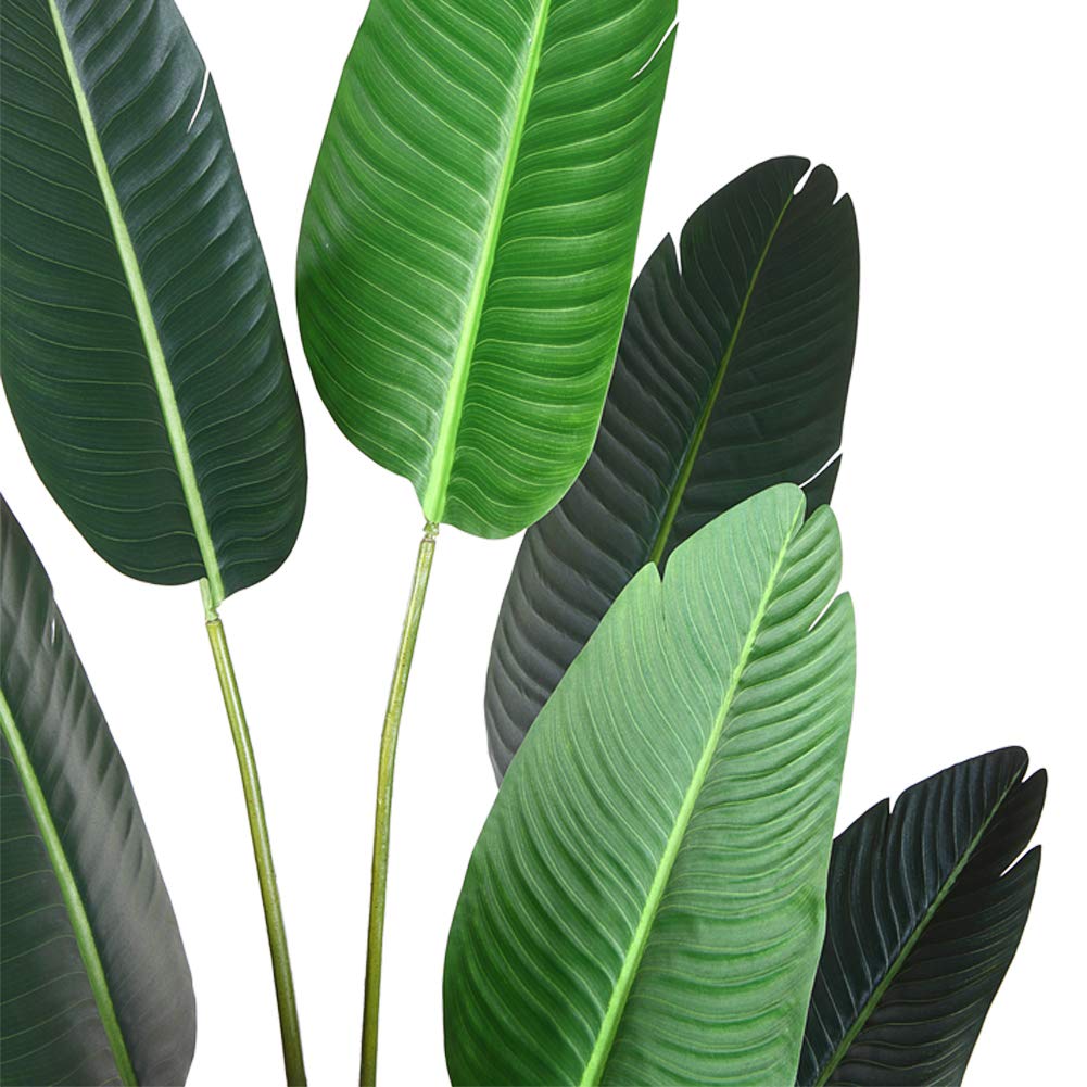 Fopamtri 6ft Artificial Bird of Paradise Plant – Faux Palm Tree with 13 Trunks in Pot for Indoor and Outdoor Home or Office Decor