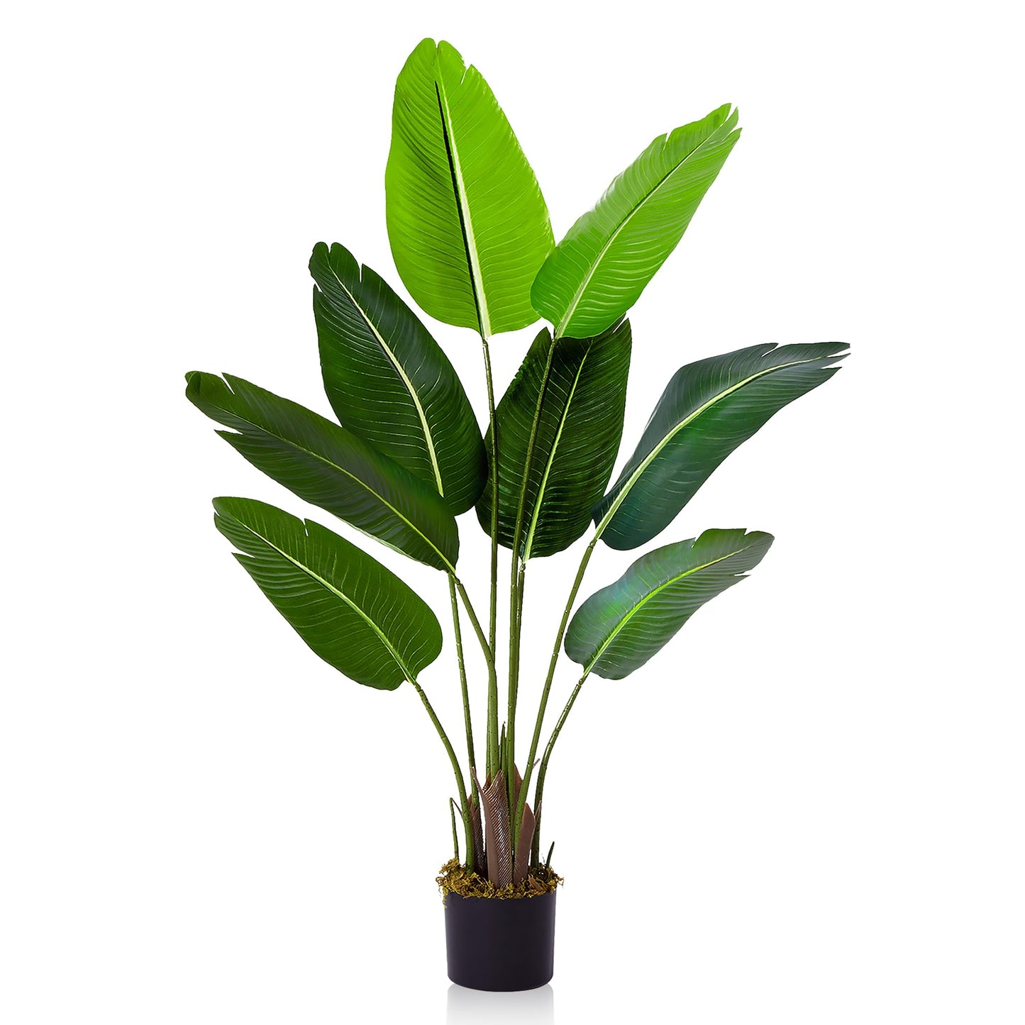 ilitphke 4ft Artificial Bird of Paradise Tree – Faux Tropical Palm with Banana Leaves for Indoor and Outdoor Home or Office Decor