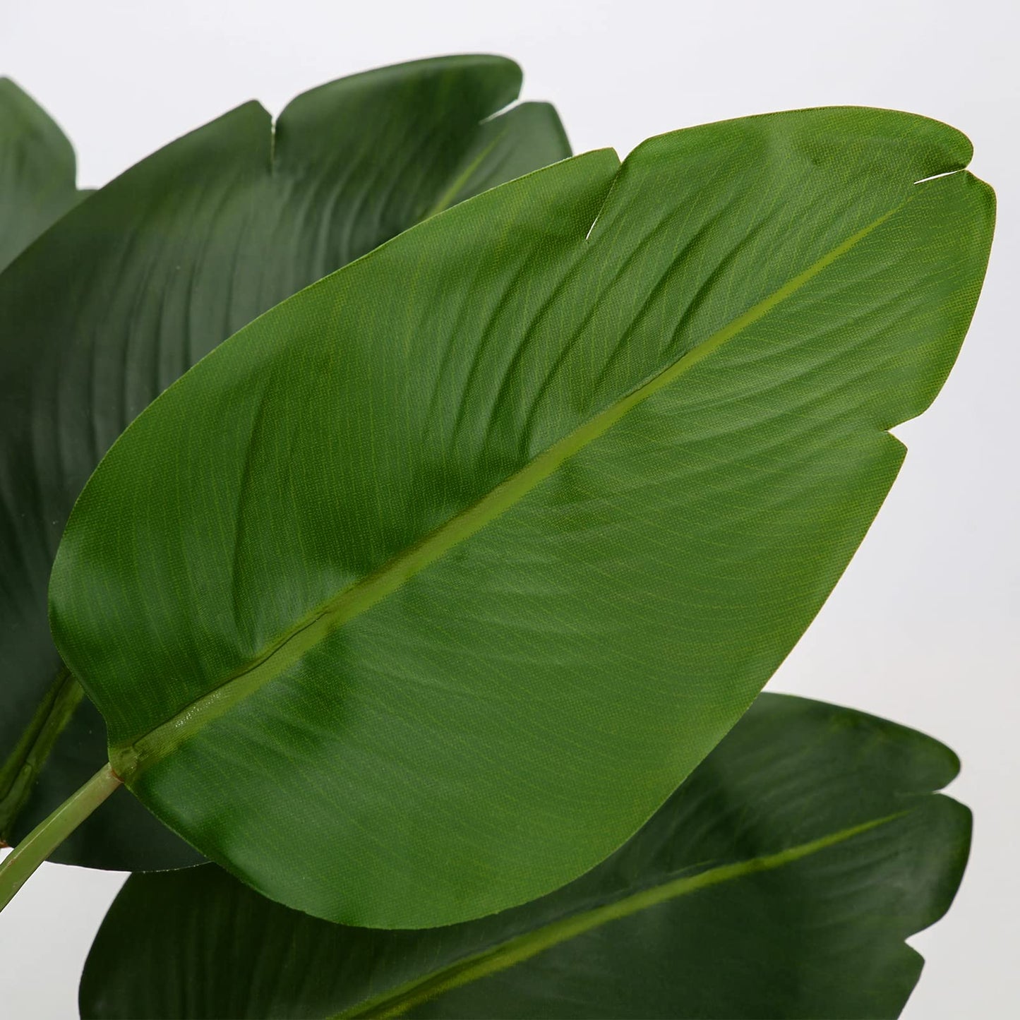 Artificial Bird of Paradise Plant in Pot – 15'' Faux Tropical Palm Banana Leaf for Indoor or Outdoor Decoration
